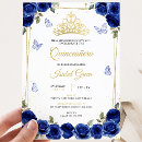 Search for royal blue and gold invitations Mis quince anos