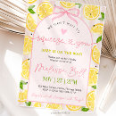 Search for lemon baby shower invitations Pink stripes