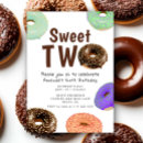 Search for doughnut 2nd birthday invitations Kids birthday party