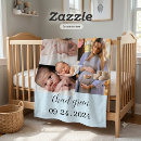 Search for birth announcement blankets Boy