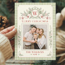 Search for monogrammed christmas cards Elegant