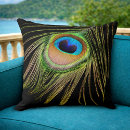Search for peacock feather pillows Exotic
