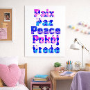 Recherche de multilingue posters Paix