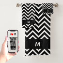 Search for white chevron pattern Monogrammed