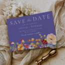 Search for wildflower save the dates Purple