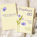 Search for 80th dinner birthday invitations Floral