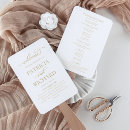 Search for white and gold wedding programs Calligraphy