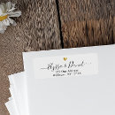 Search for gold hearts return address labels Calligraphy
