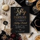 Search for fifty and fabulous birthday invitations Modern typography