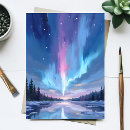 Recherche de aurores boréales cartes postales Aquarelle