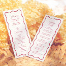 Search for retro wedding programs Hand drawn