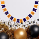 Search for orange and blue bunting flags Graduation