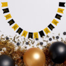 Search for black gold bunting flags Congrats