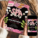 Search for pink spa party invitations Girls