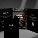 Search for 3 in 1 wedding invitations Black and white