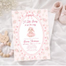 Search for floral bunny invitations Pink bow