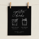 Recherche de unique contemporain mariage menus Noir et blanc