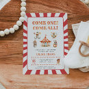 Search for circus baby shower invitations Come one come all