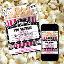 Search for popcorn party invitations Admit one ticket