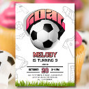 Search for soccer ball invitations Pink