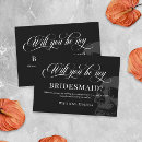 Search for gothic bridal party proposal cards Black