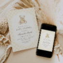 Search for yellow teddy bear invitations We can bearly wait