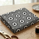 Search for modern black white geometrical pattern fabric For her