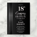 Search for black and grey invitations Stripes