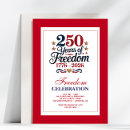 Search for freedom invitations Red white blue