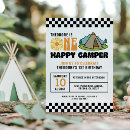 Search for retro camper invitations One happy camper