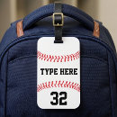 Search for baseball luggage tags Number