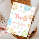 Search for turning two birthday invitations Bunny party