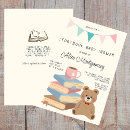 Search for library baby shower invitations Teddy bear