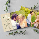 Search for flower wedding save the dates Green