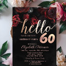 Search for red 60th birthday invitations Unique