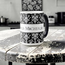 Search for black and white damask mugs Victorian