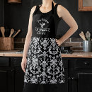 Search for black and white damask aprons Victorian