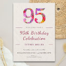 Search for elegant 95th birthday invitations Ninety five