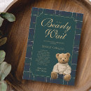 Search for blue plaid pattern invitations We can bearly wait