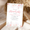 Search for floral retirement party invitations Elegant