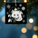 Search for white fox ornaments Snowflakes