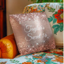 Search for sweet 16 pillows Rose gold