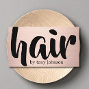 Search for black and rose gold business cards Hairdresser