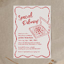 Search for special delivery baby shower invitations Pizza