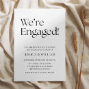 Search for classy engagement party invitations Black and white
