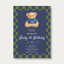 Search for blue 1st birthday invitations Green