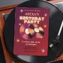 Search for record birthday invitations Red