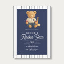 Search for rookie of the year birthday invitations Navy blue