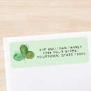 Search for irish shamrock return address labels Clover