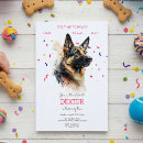 Search for german shepherd birthday invitations Pets